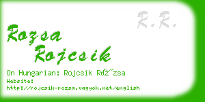 rozsa rojcsik business card
